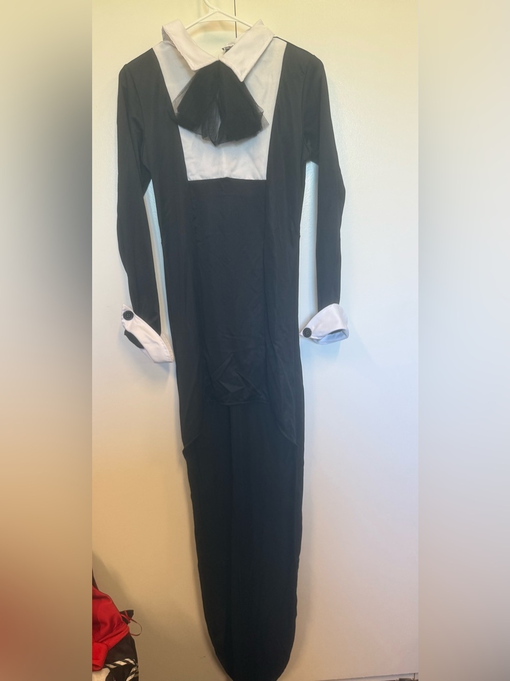 New Halloween Morticia, Chicago musical, sexy tuxedo dress - asymmetrical hem